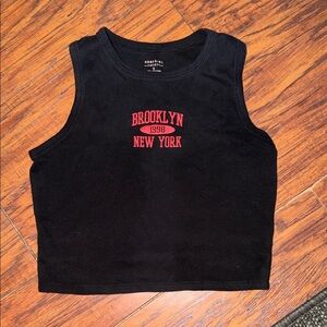 Brooklyn 1998 New York Black Crop Top
